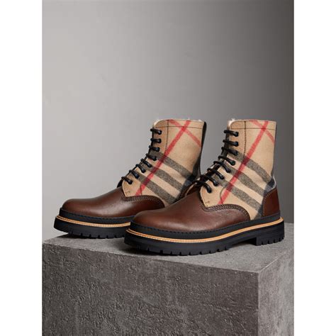 mens burberry boat shoes|burberry leather boots for men.